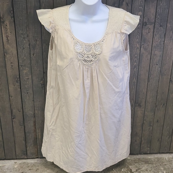 Calypso Cream Peasant Dress - Picture 1 of 4